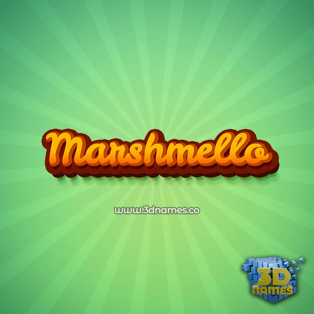 marshmello in Green Rays style - 3D name wallpaper