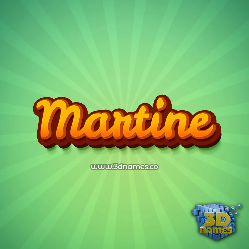 martine in Green Rays style - 3D name wallpaper
