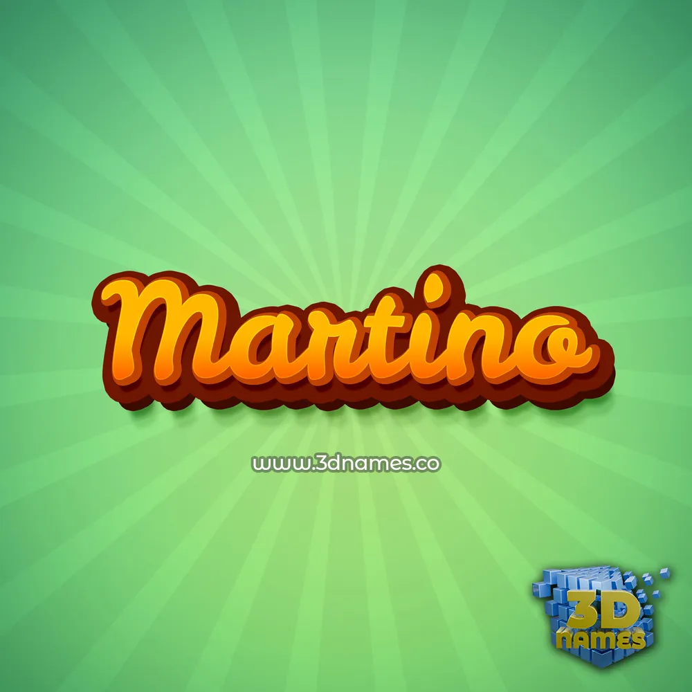 martino in Green Rays style - 3D name wallpaper