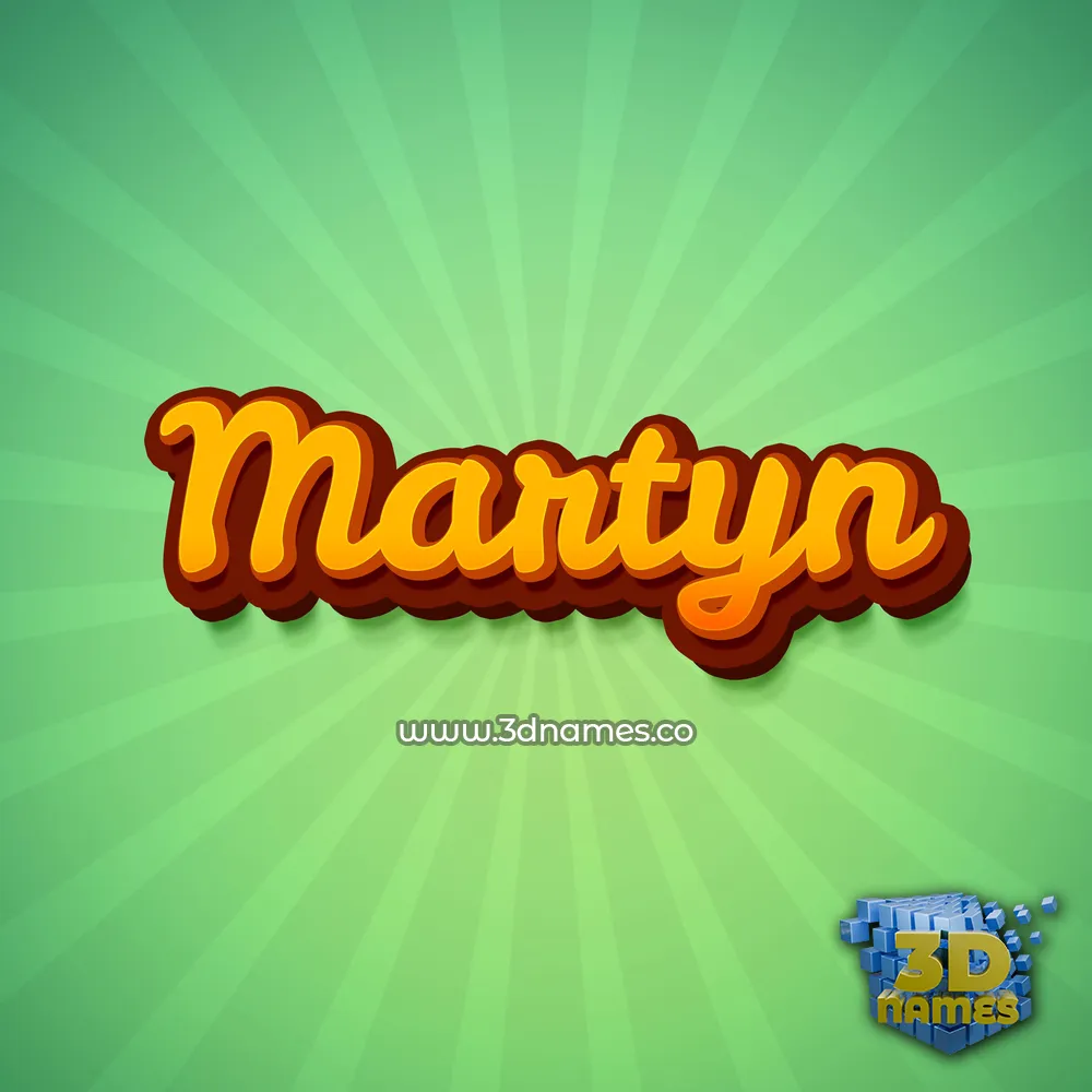 martyn in Green Rays style - 3D name wallpaper