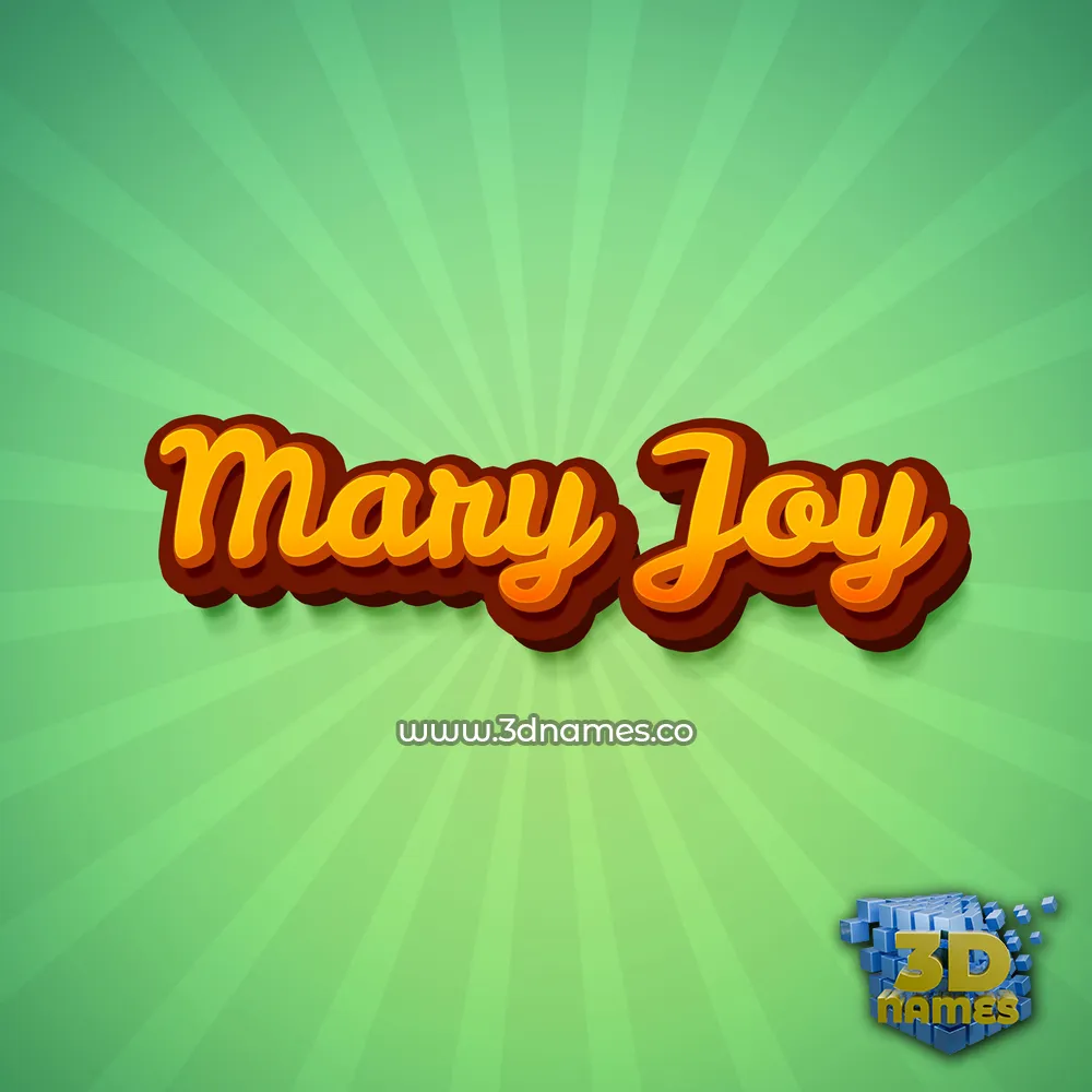 mary joy in Green Rays style - 3D name wallpaper