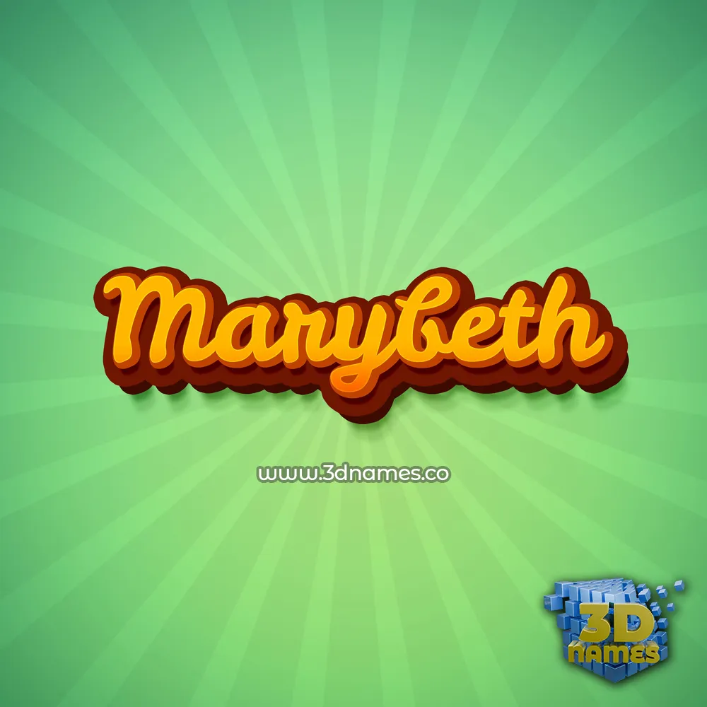 marybeth in Green Rays style - 3D name wallpaper