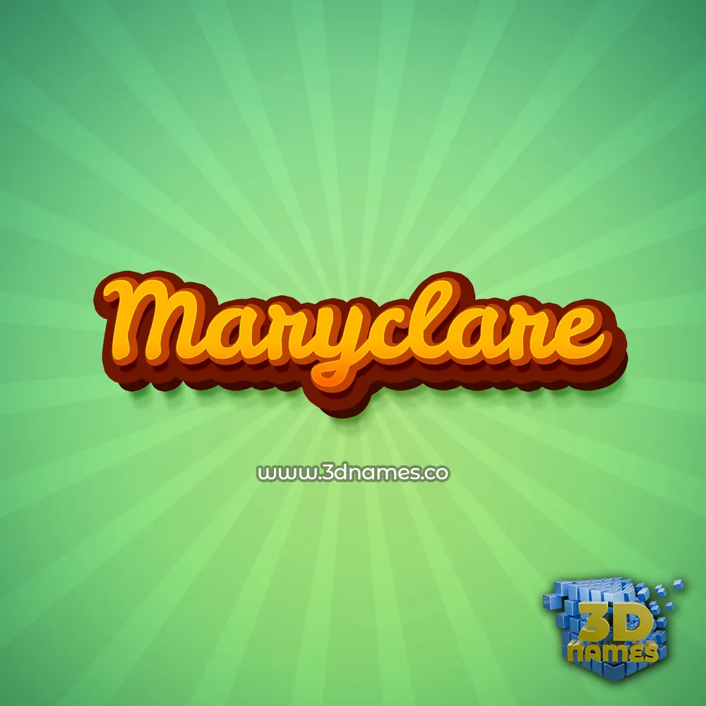 maryclare in Green Rays style - 3D name wallpaper