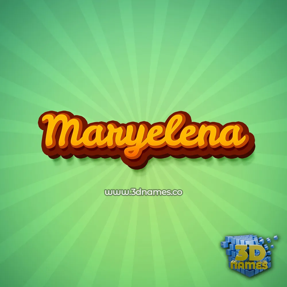 maryelena in Green Rays style - 3D name wallpaper