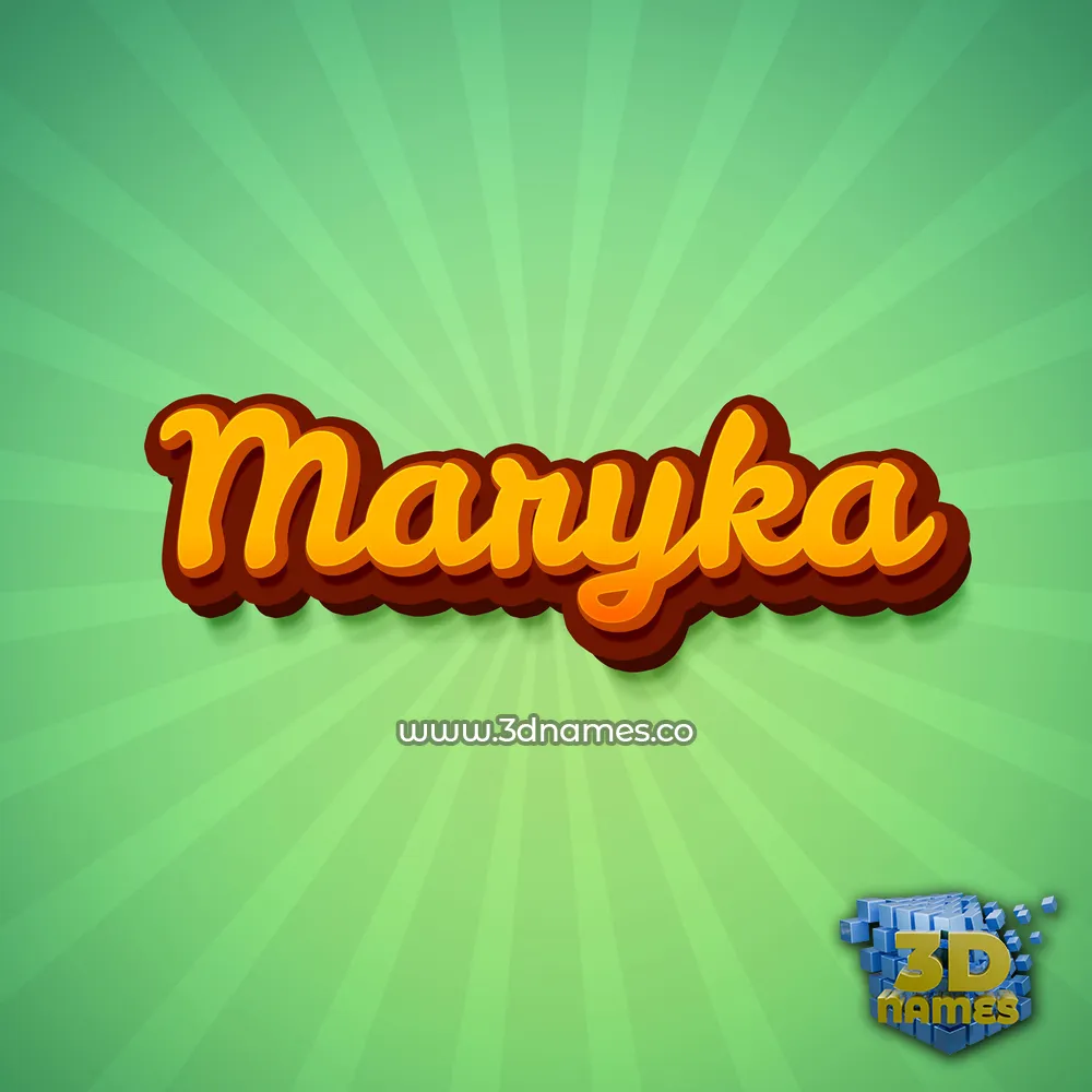 maryka in Green Rays style - 3D name wallpaper