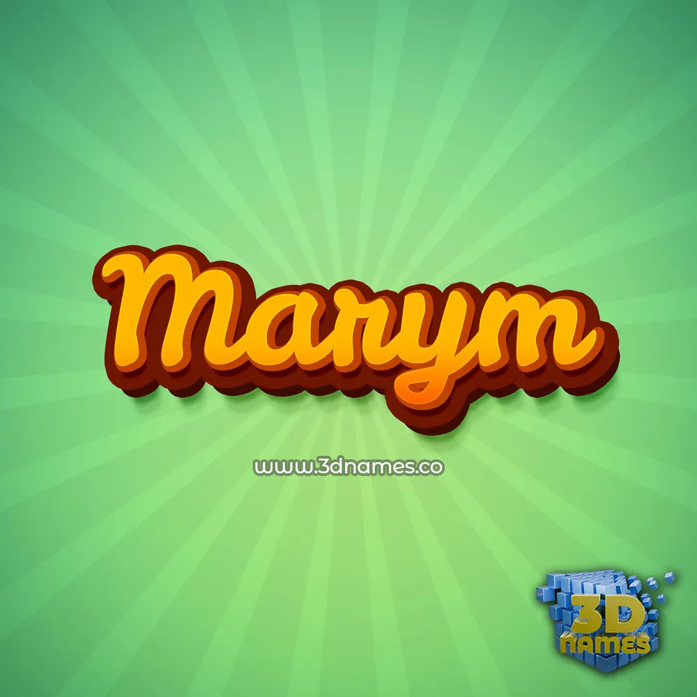 marym in Green Rays style - 3D name wallpaper