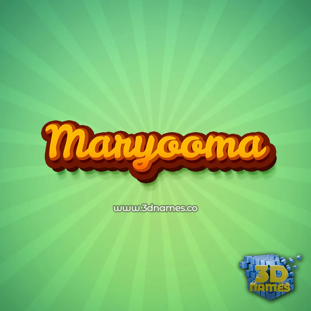 maryooma in Green Rays style - 3D name wallpaper