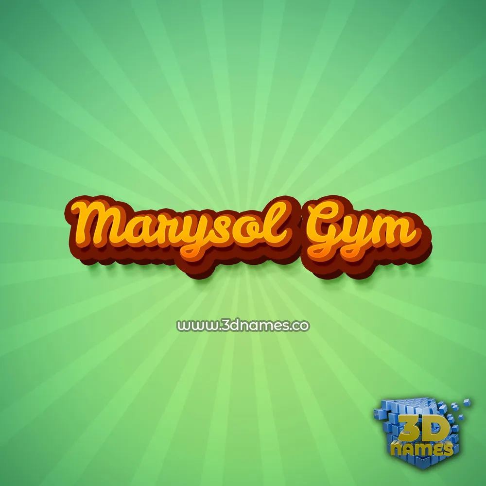 marysol gym in Green Rays style - 3D name wallpaper