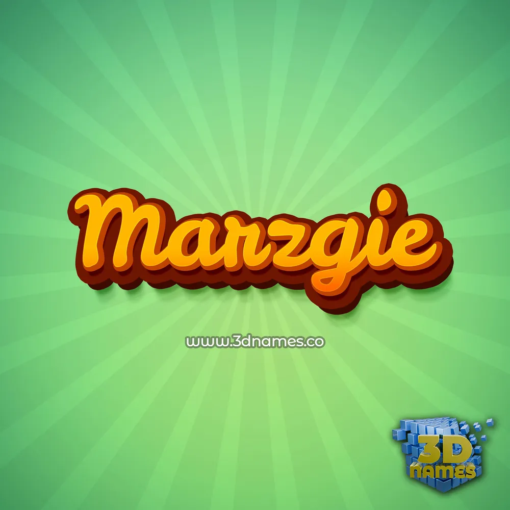 marzgie in Green Rays style - 3D name wallpaper
