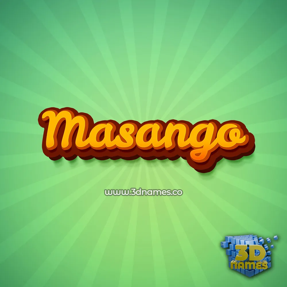 masango in Green Rays style - 3D name wallpaper