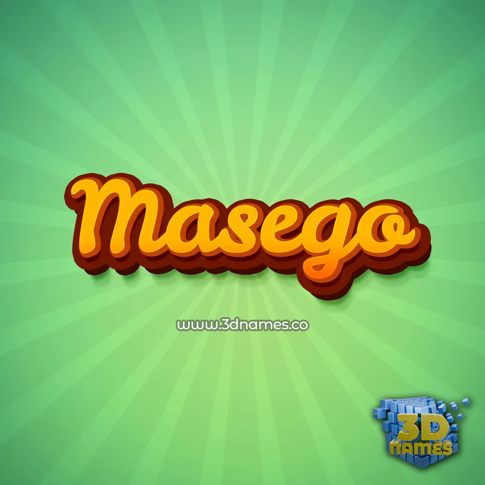 masego in Green Rays style - 3D name wallpaper