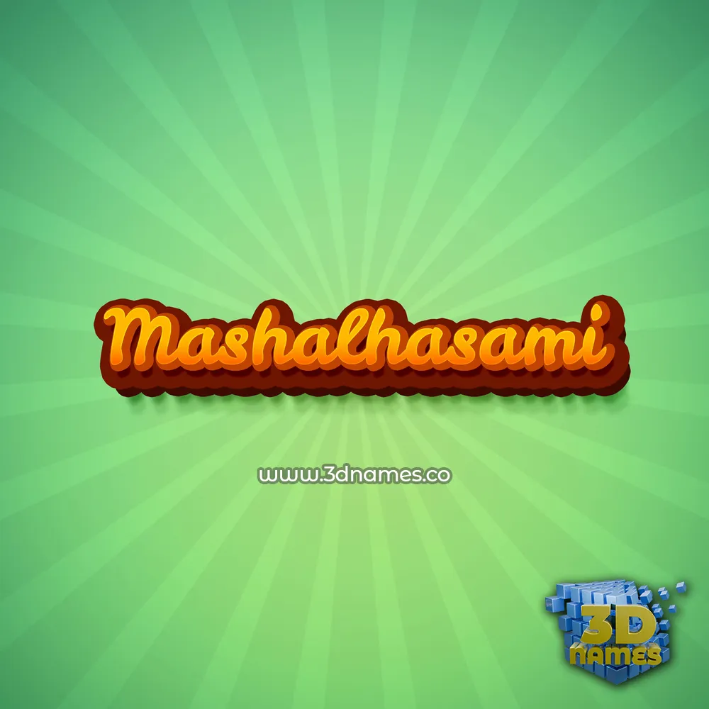 mashalhasami in Green Rays style - 3D name wallpaper
