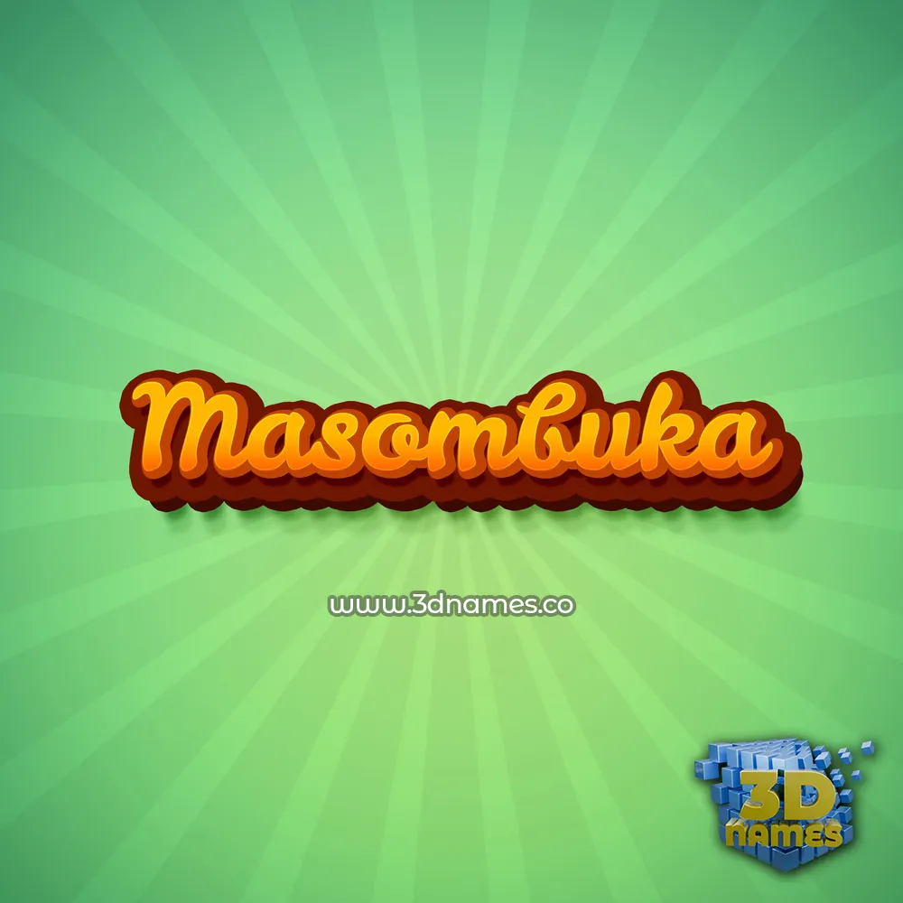 masombuka in Green Rays style - 3D name wallpaper