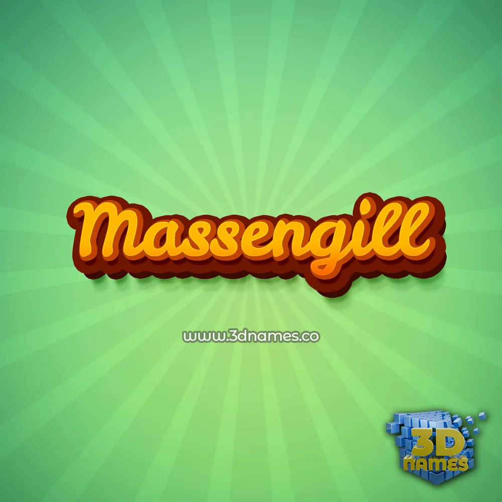 massengill in Green Rays style - 3D name wallpaper