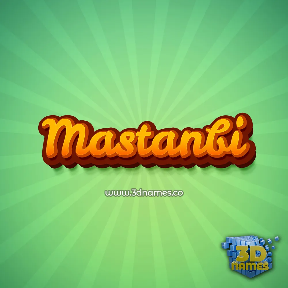 mastanbi in Green Rays style - 3D name wallpaper