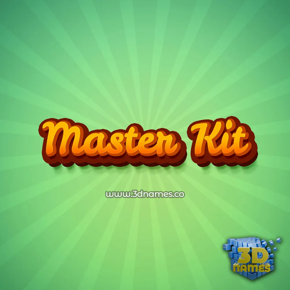 master kit in Green Rays style - 3D name wallpaper