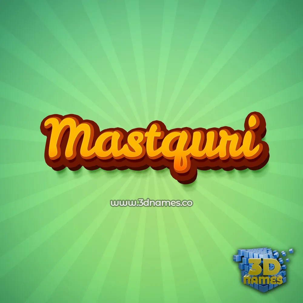 mastquri in Green Rays style - 3D name wallpaper