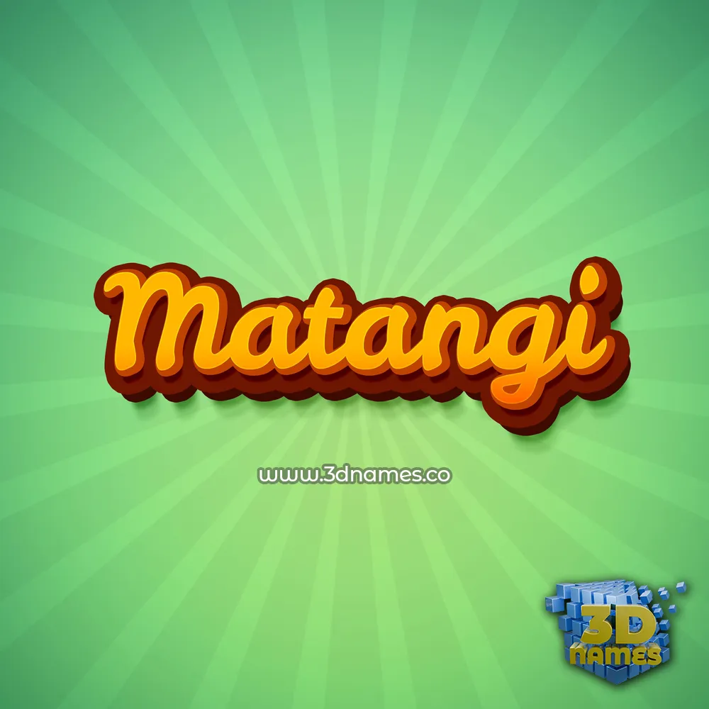 matangi in Green Rays style - 3D name wallpaper