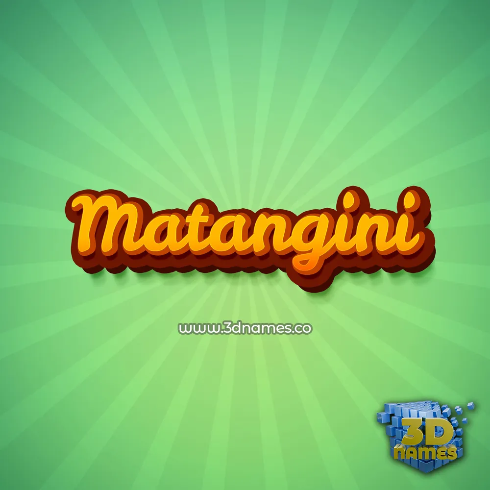 matangini in Green Rays style - 3D name wallpaper