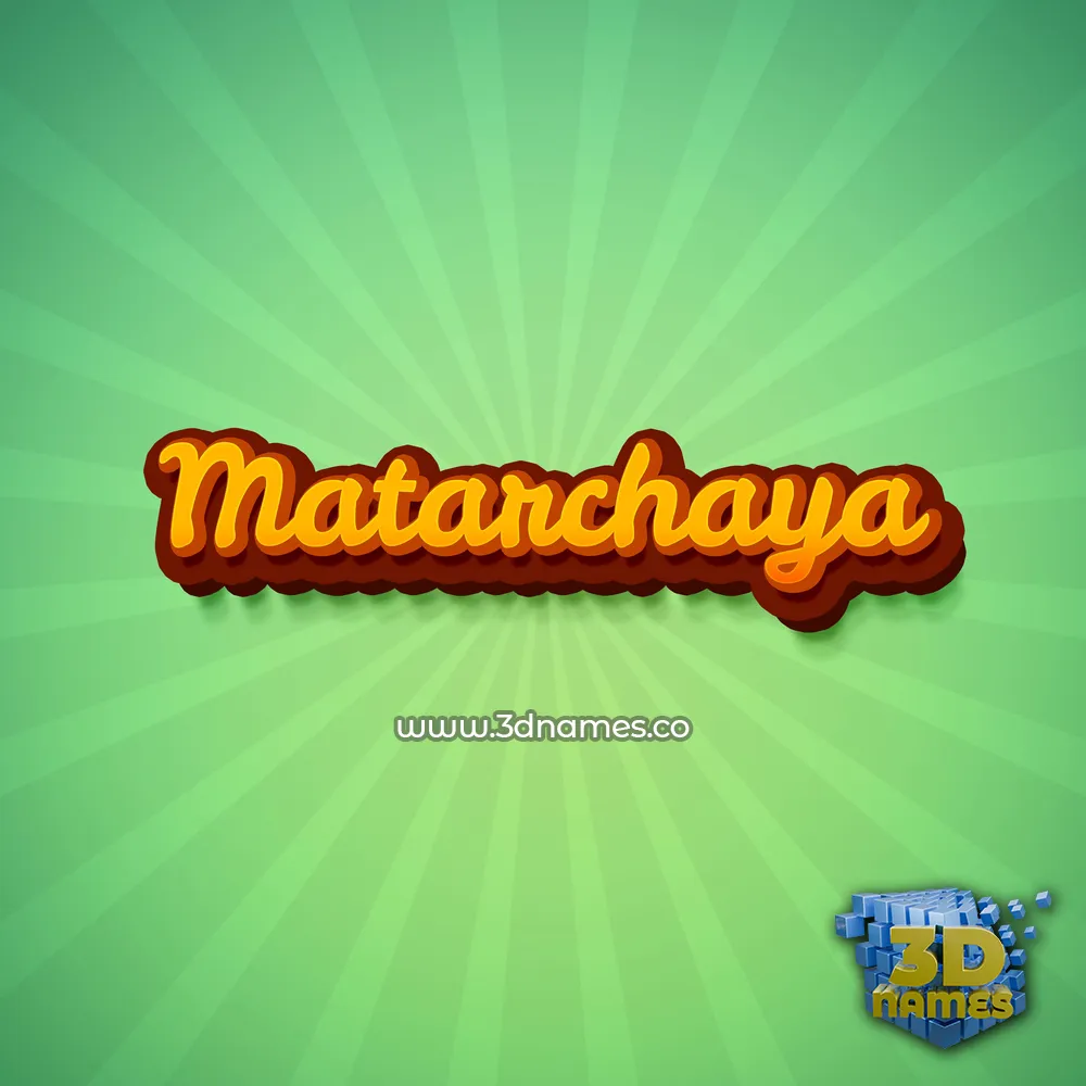matarchaya in Green Rays style - 3D name wallpaper