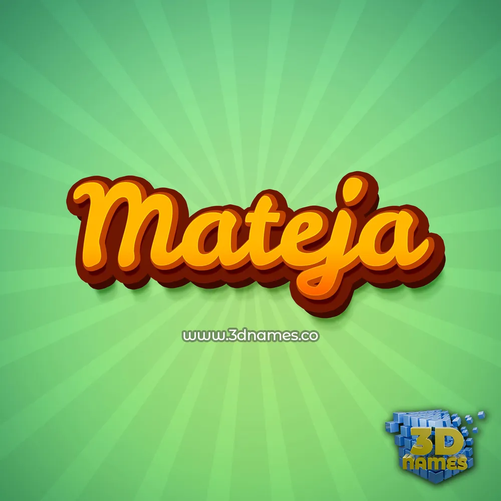 mateja in Green Rays style - 3D name wallpaper