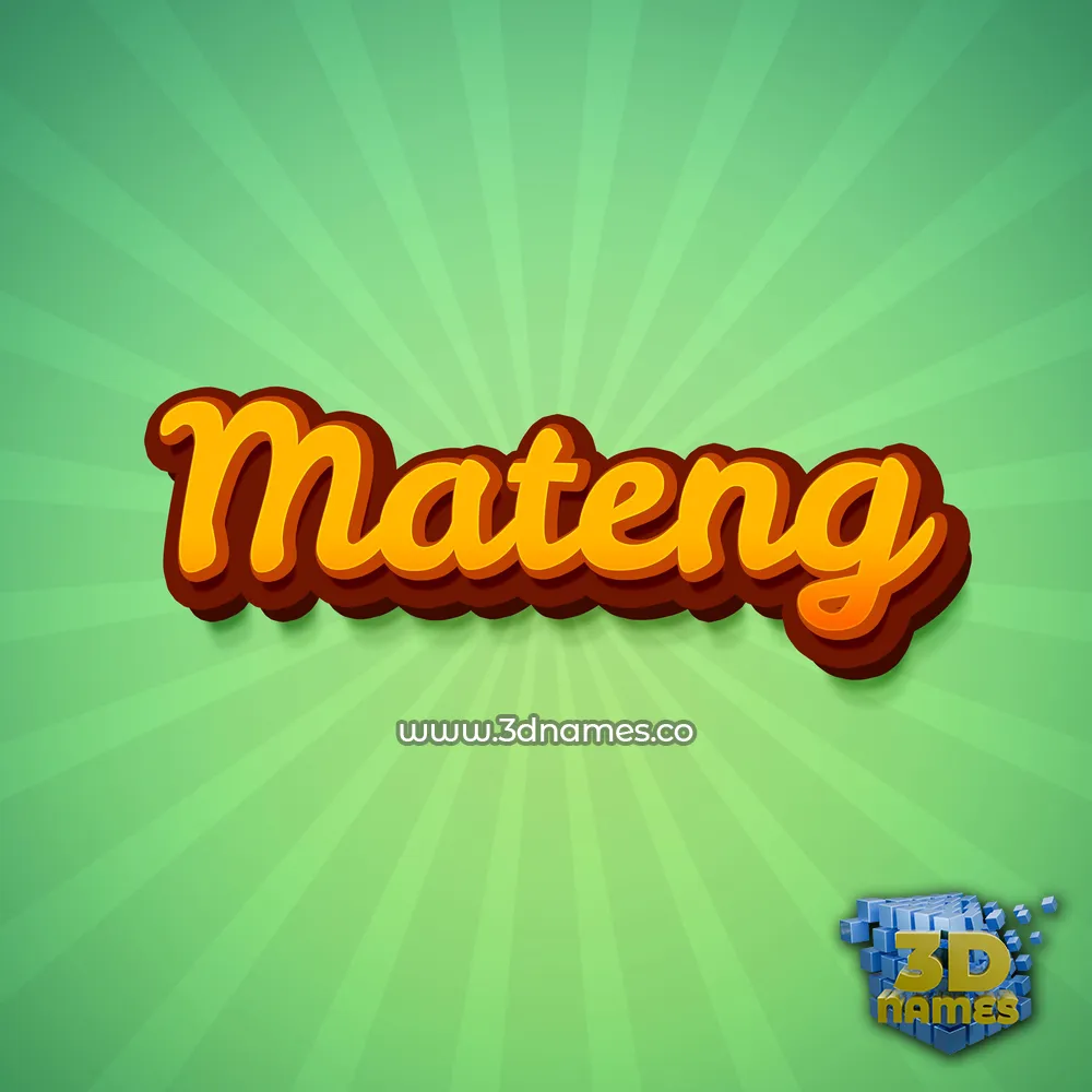 mateng in Green Rays style - 3D name wallpaper