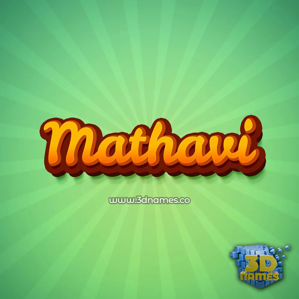 mathavi in Green Rays style - 3D name wallpaper