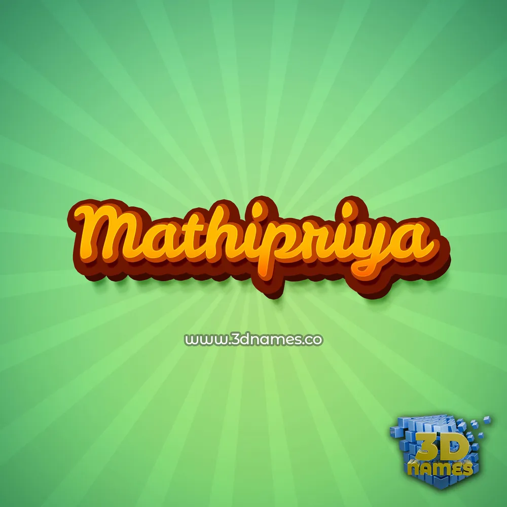 mathipriya in Green Rays style - 3D name wallpaper