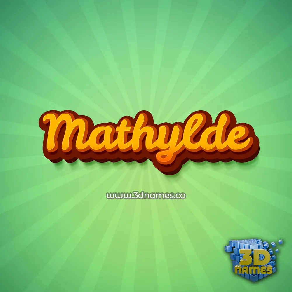 mathylde in Green Rays style - 3D name wallpaper