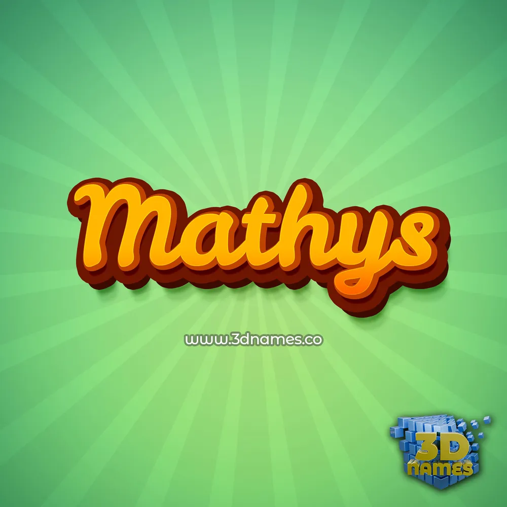 mathys in Green Rays style - 3D name wallpaper