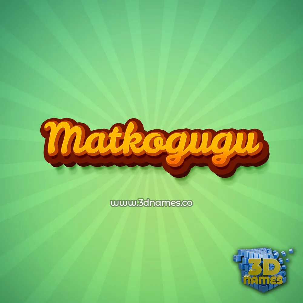 matkogugu in Green Rays style - 3D name wallpaper