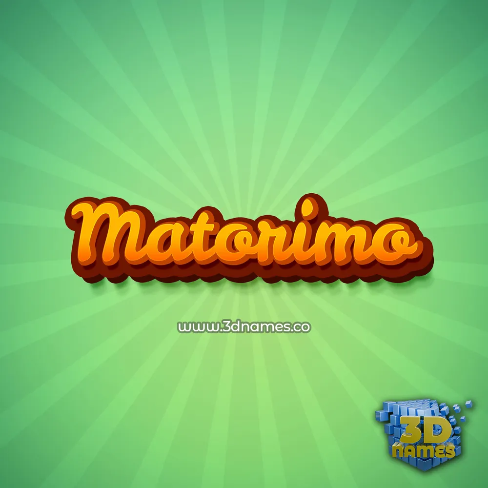 matorimo in Green Rays style - 3D name wallpaper