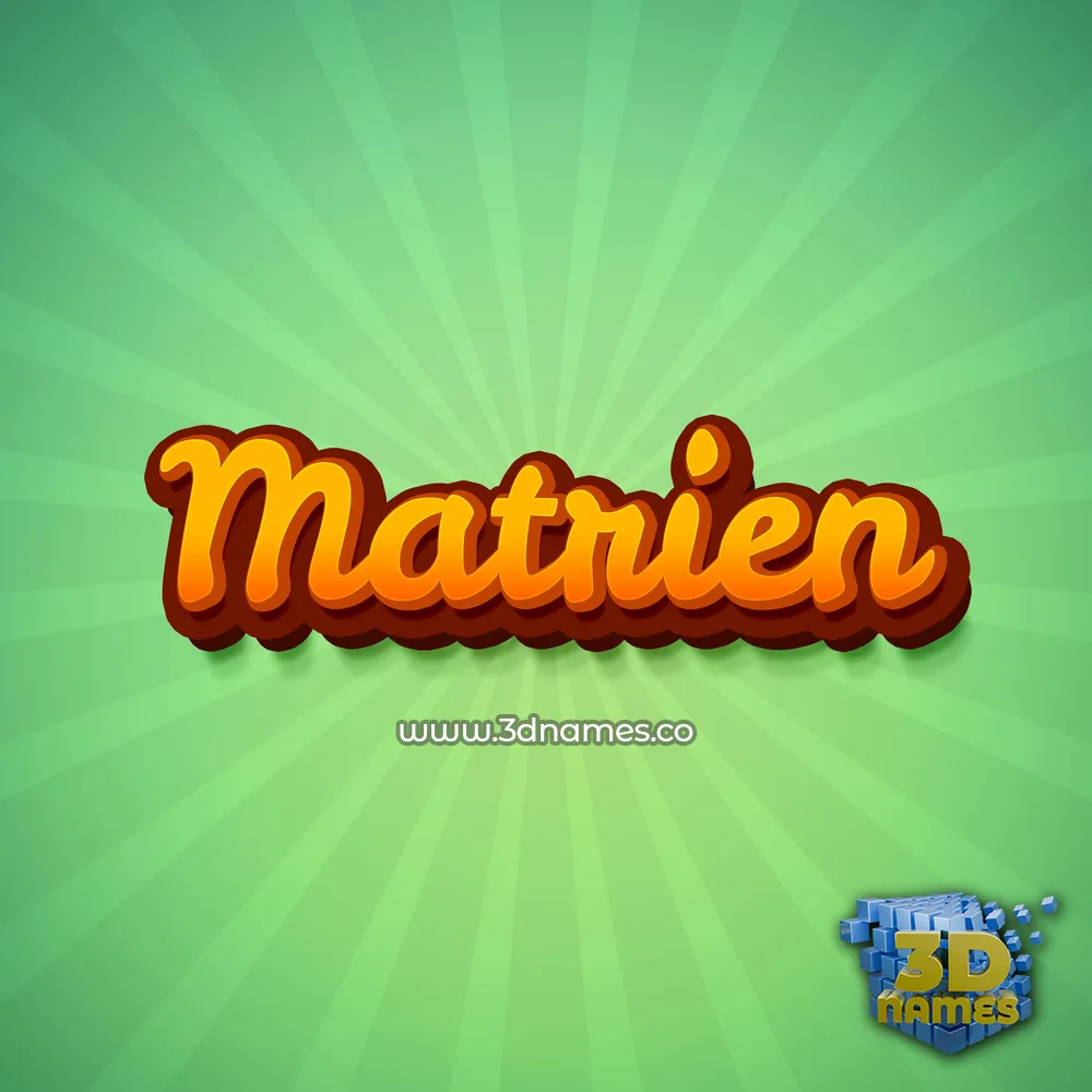 matrien in Green Rays style - 3D name wallpaper