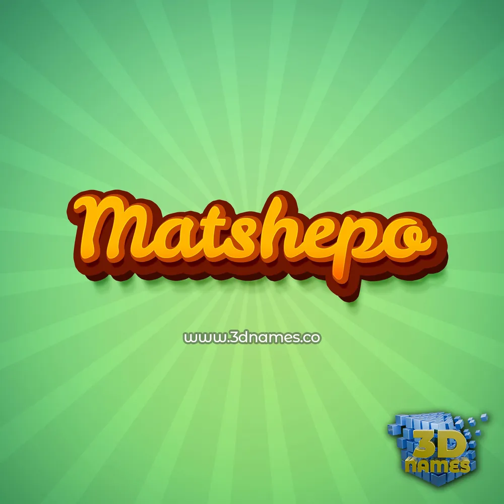 matshepo in Green Rays style - 3D name wallpaper