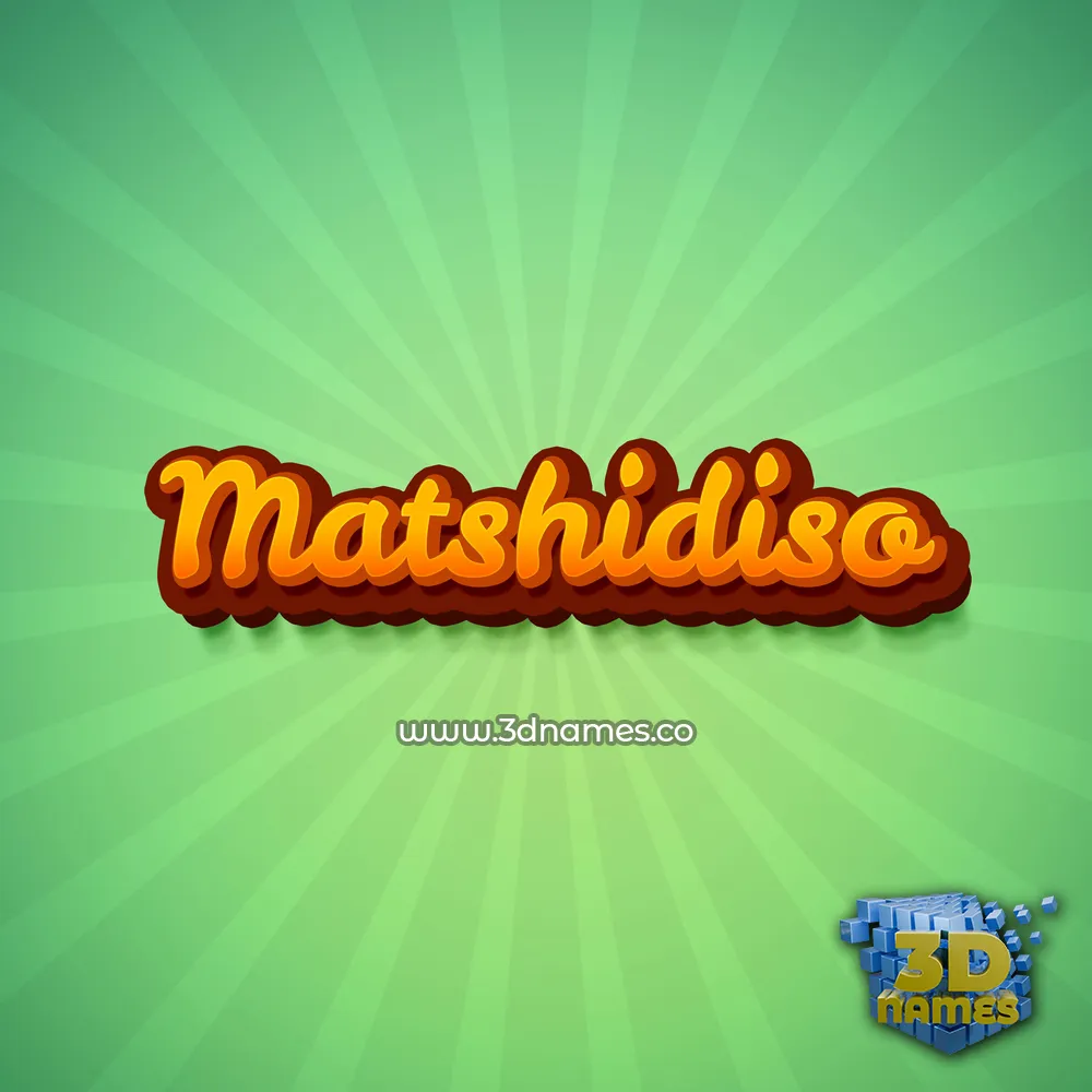 matshidiso in Green Rays style - 3D name wallpaper