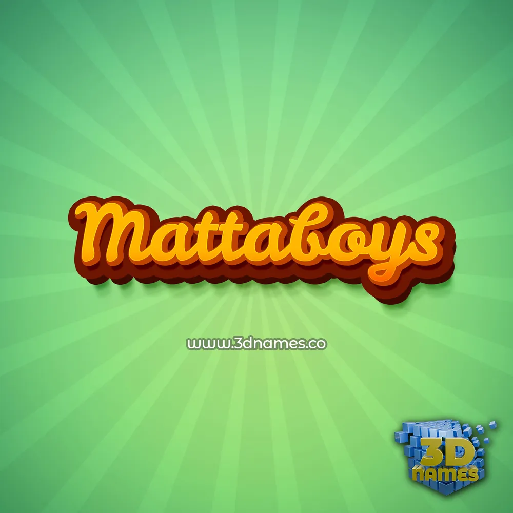 mattaboys in Green Rays style - 3D name wallpaper