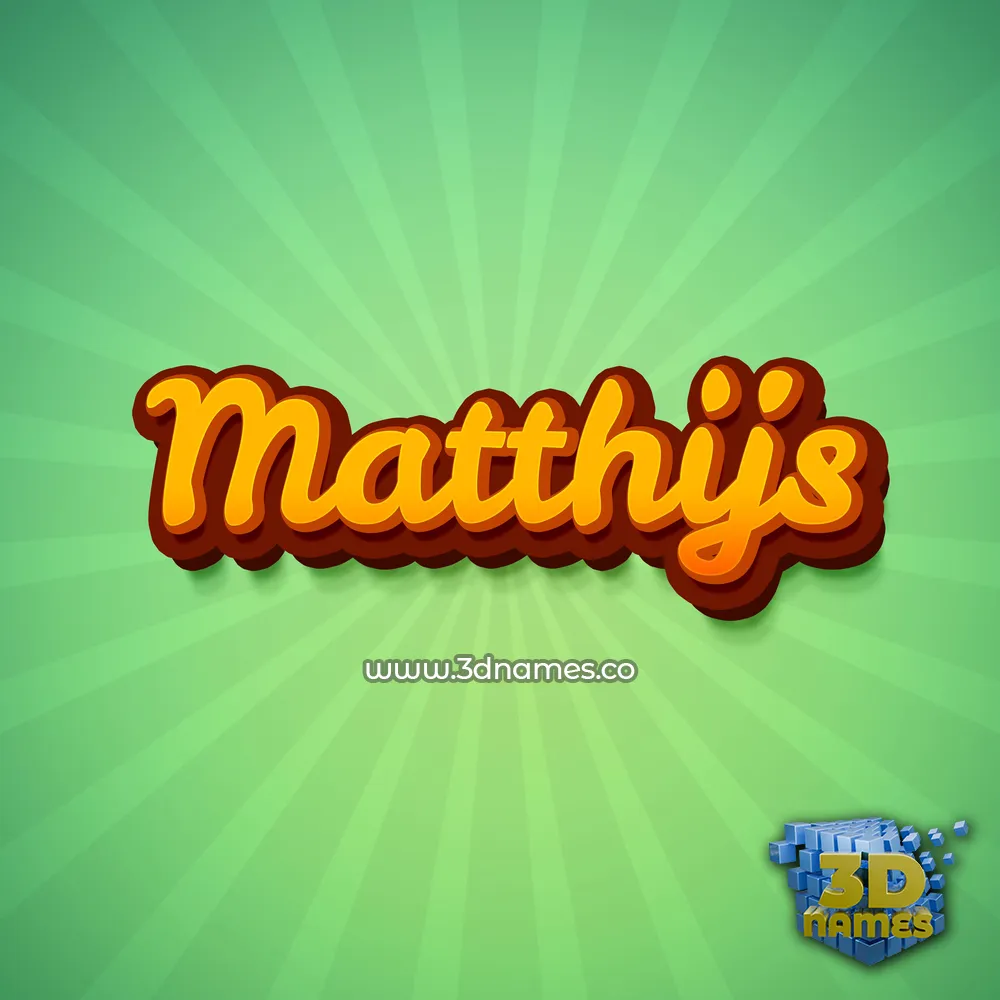 matthijs in Green Rays style - 3D name wallpaper