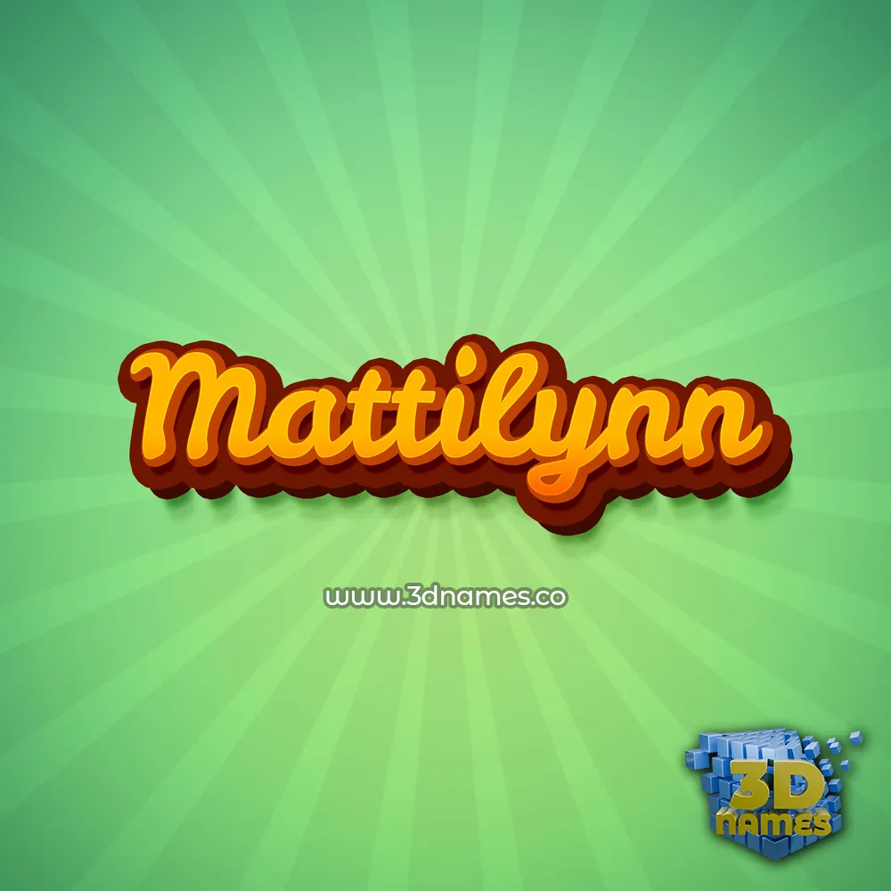 mattilynn in Green Rays style - 3D name wallpaper
