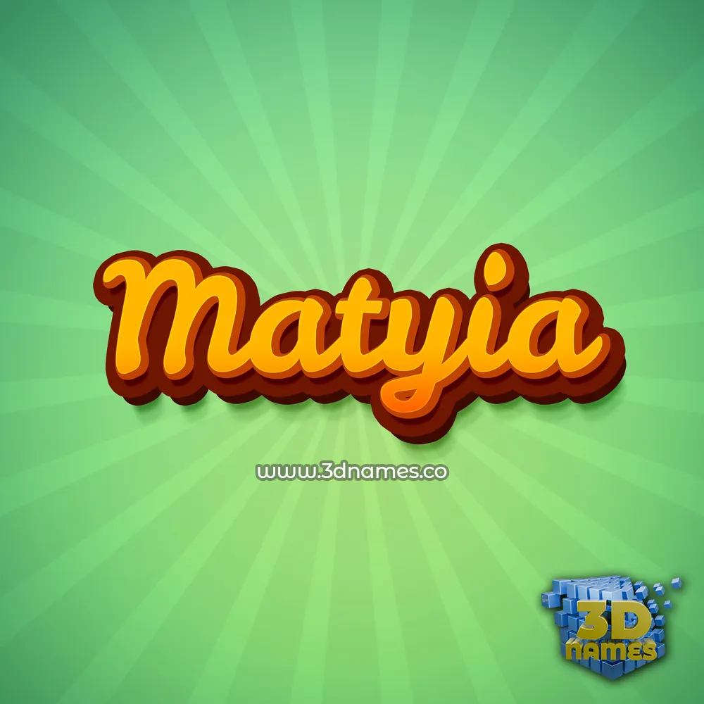 matyia in Green Rays style - 3D name wallpaper