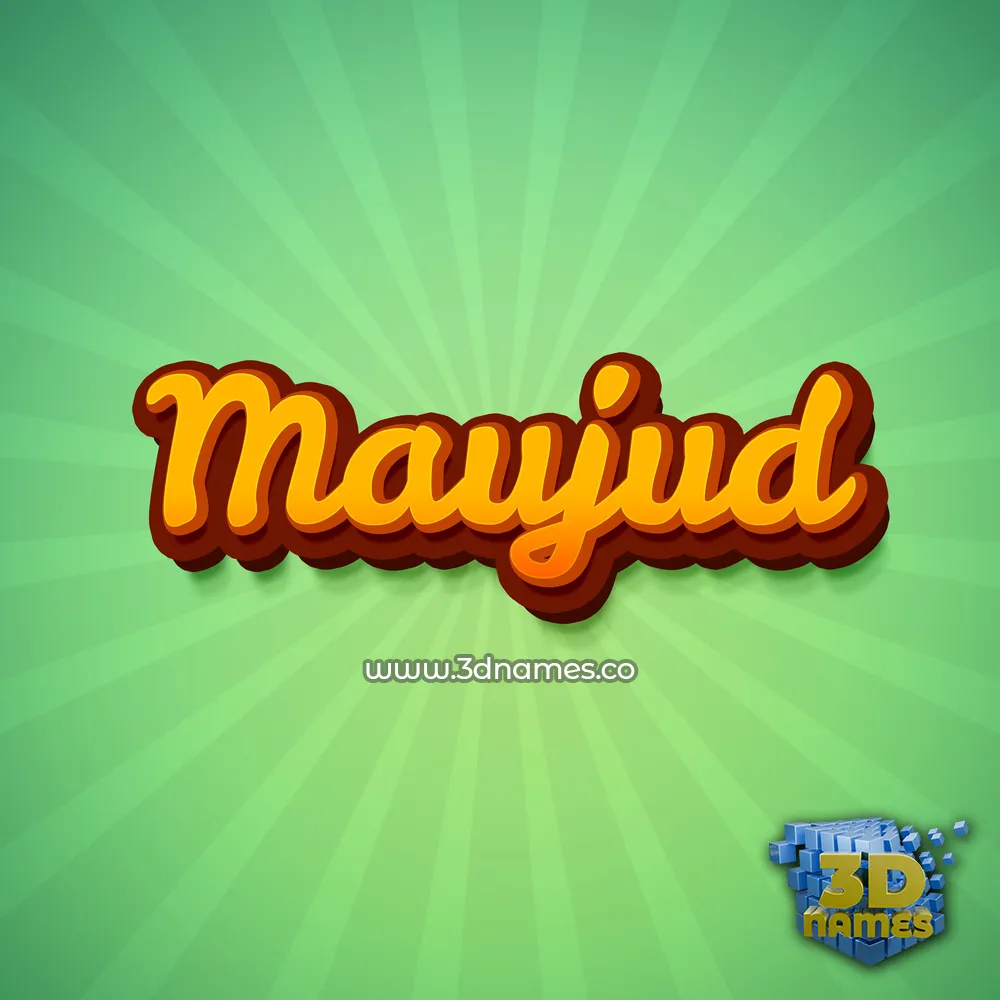 maujud in Green Rays style - 3D name wallpaper