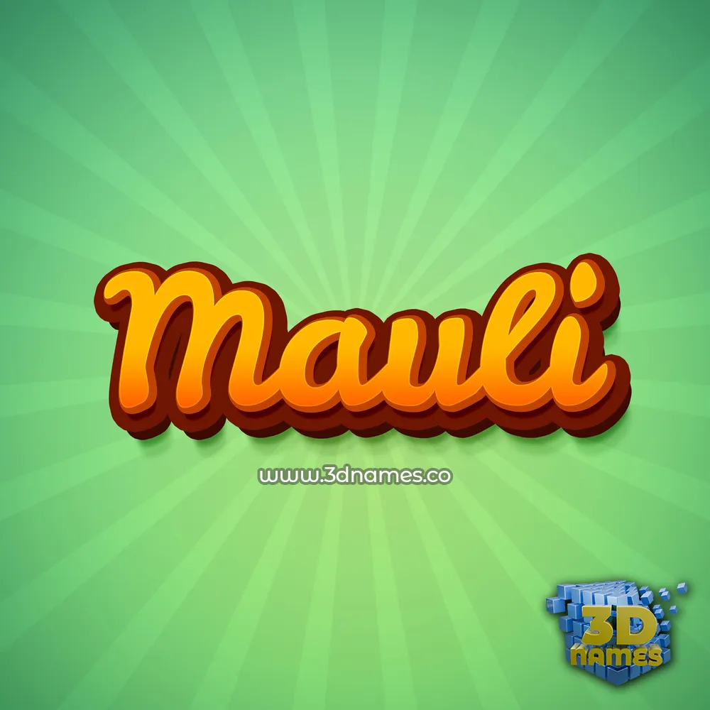 mauli in Green Rays style - 3D name wallpaper