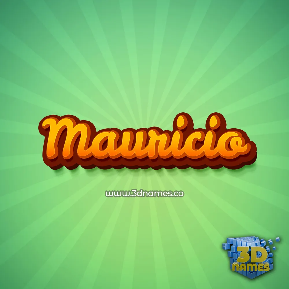 mauricio in Green Rays style - 3D name wallpaper