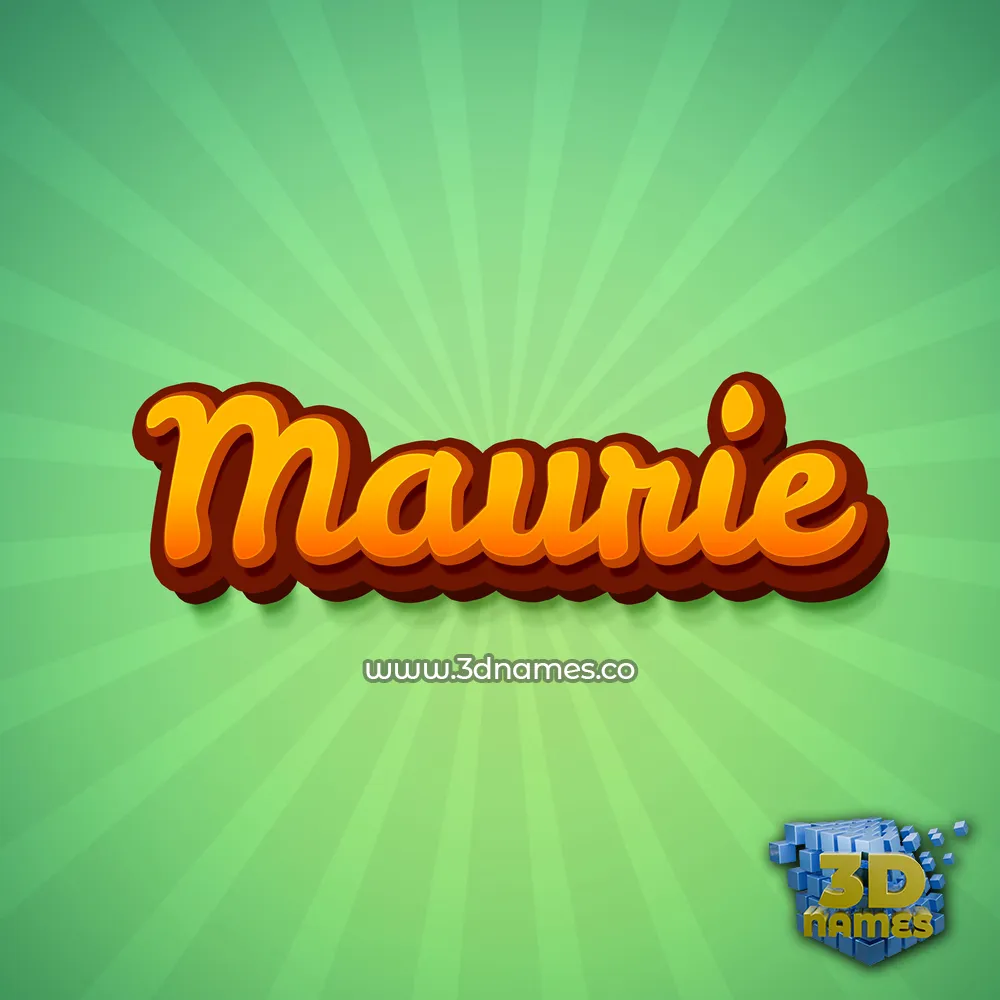 maurie in Green Rays style - 3D name wallpaper