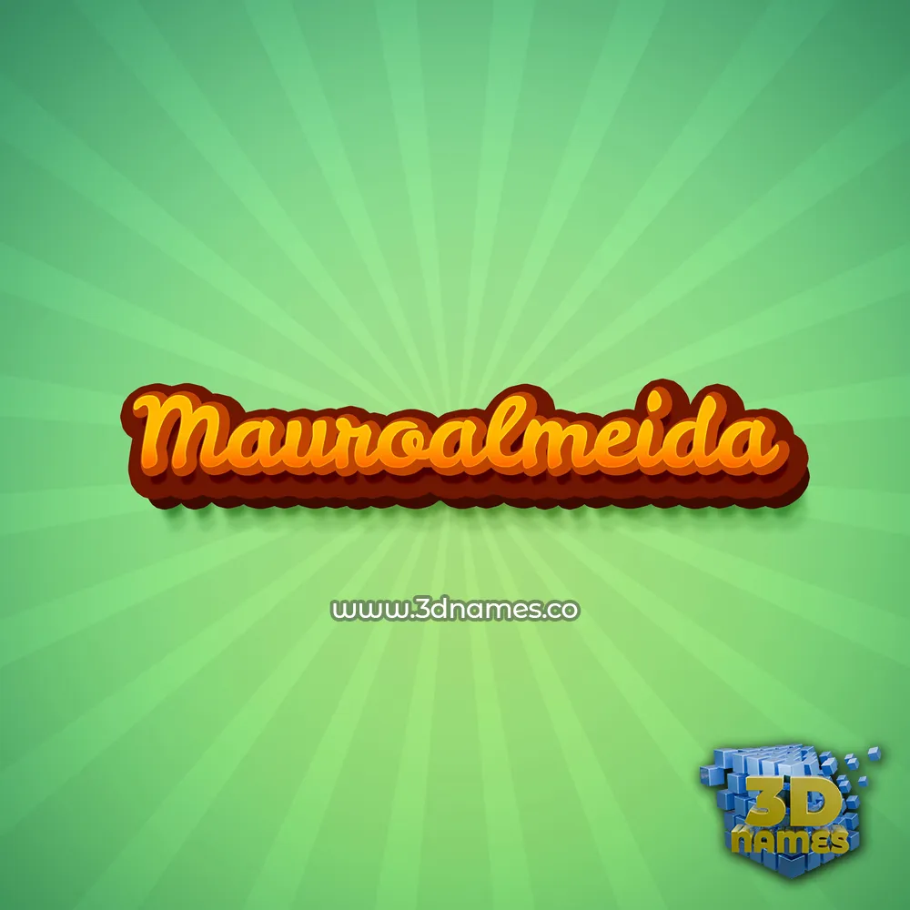 mauroalmeida in Green Rays style - 3D name wallpaper