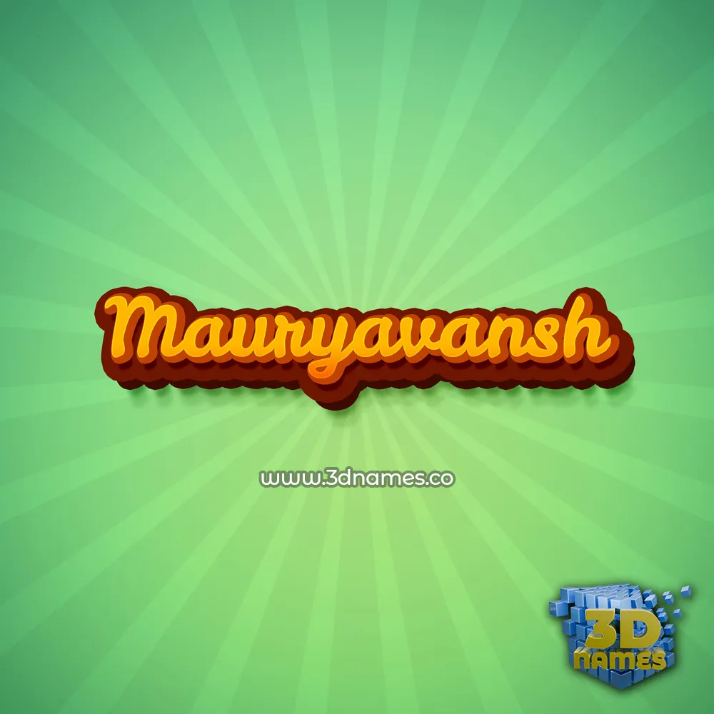 mauryavansh in Green Rays style - 3D name wallpaper