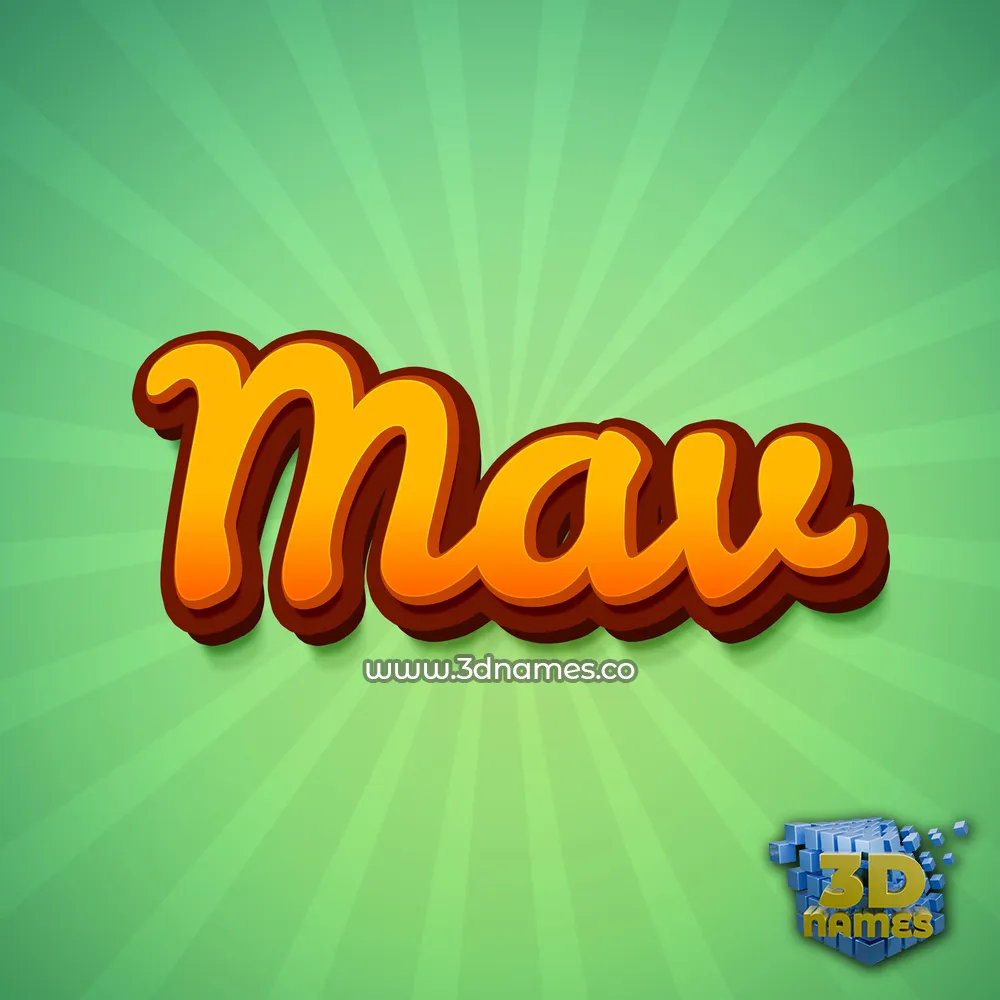 mav in Green Rays style - 3D name wallpaper