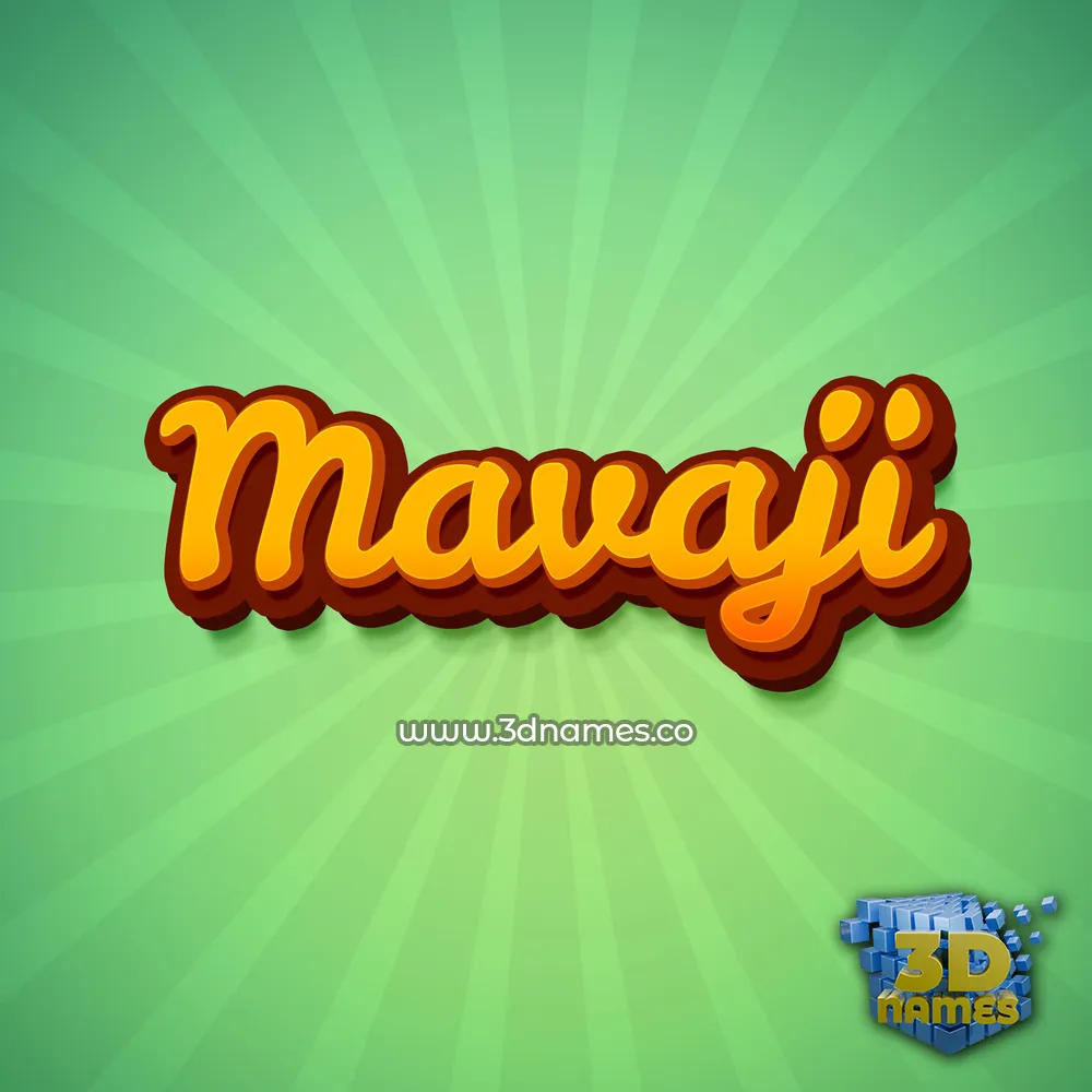 mavaji in Green Rays style - 3D name wallpaper