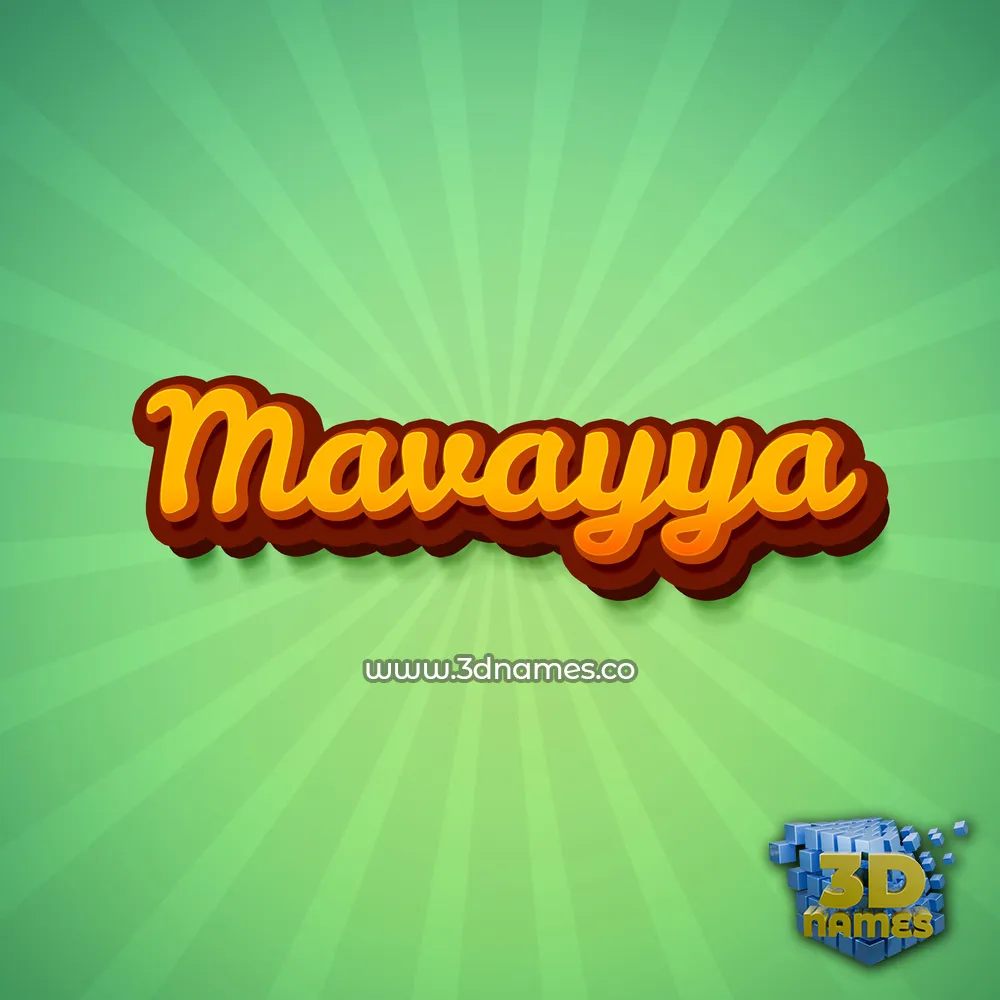 mavayya in Green Rays style - 3D name wallpaper
