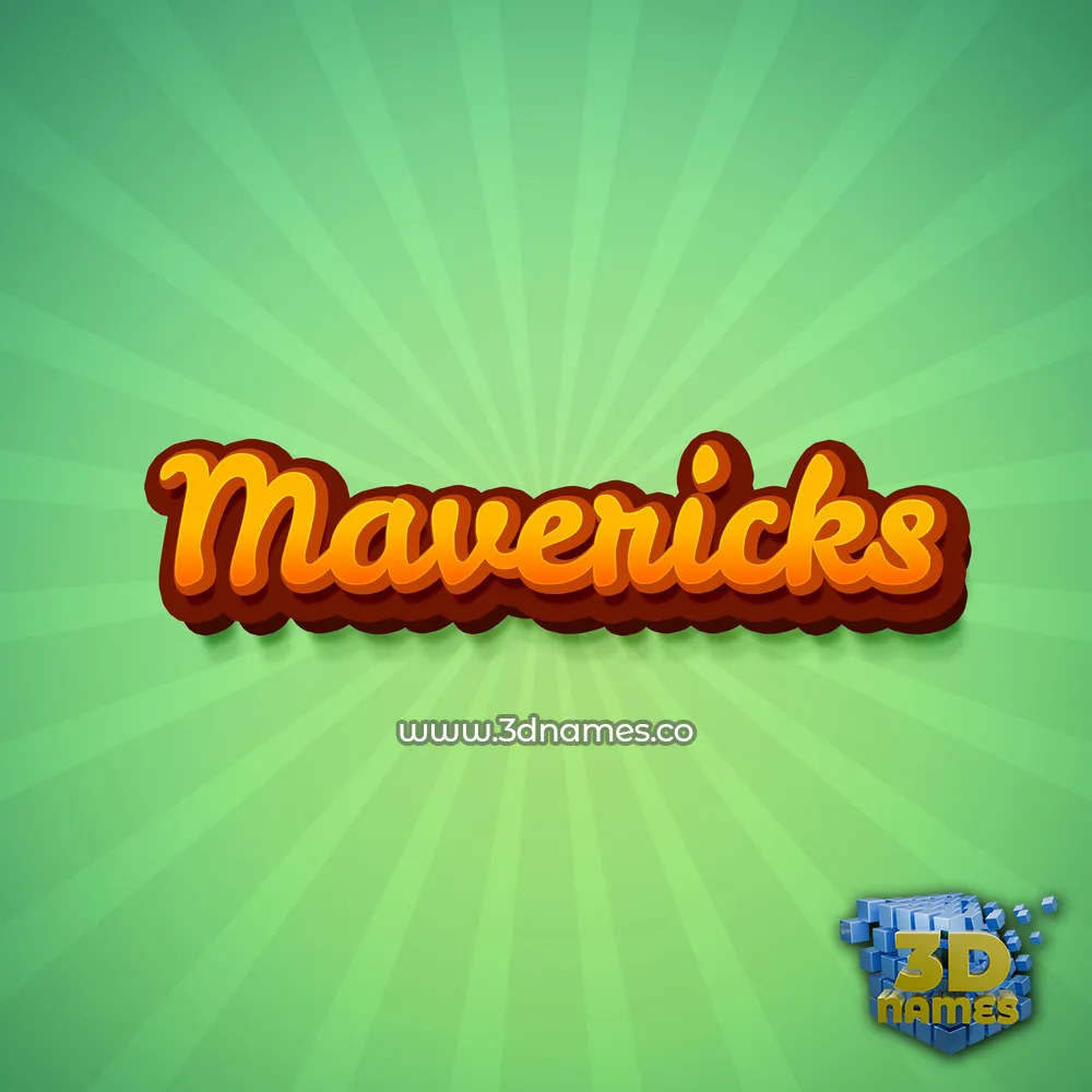 mavericks in Green Rays style - 3D name wallpaper