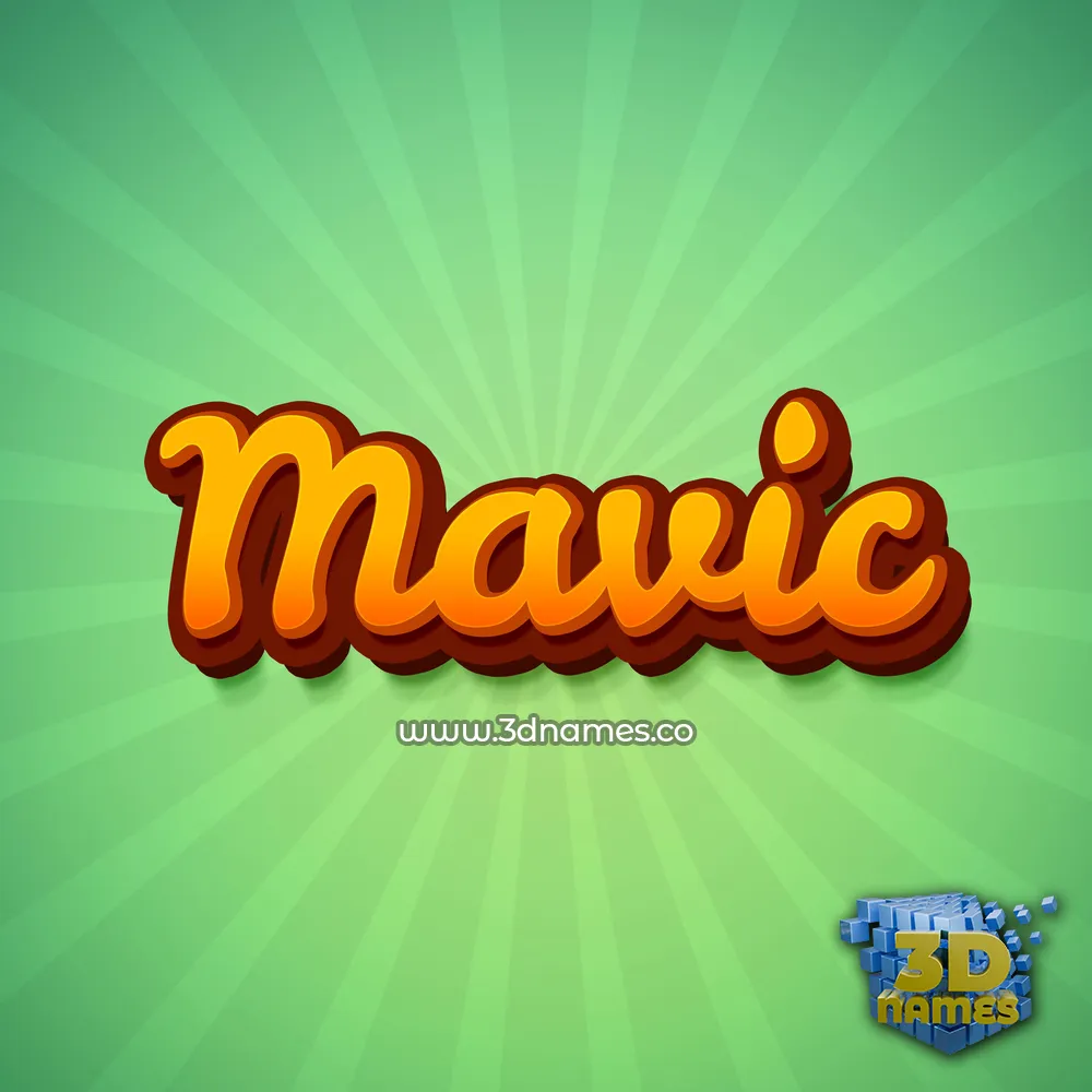mavic in Green Rays style - 3D name wallpaper